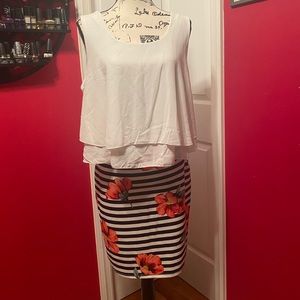 Floral stripped dress